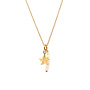 Ketting starfish wit goud