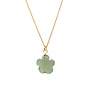 Ketting flower groene aventurijn goud