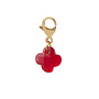 Charm clover mat donker rood goud