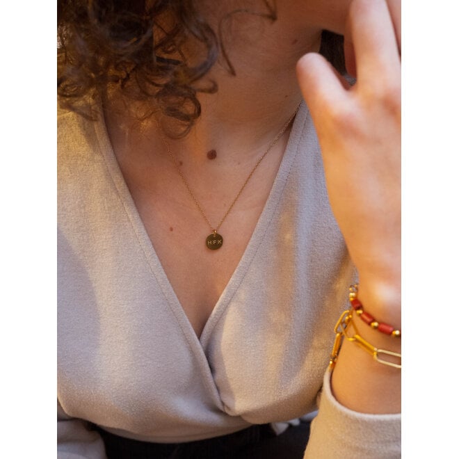 Gepersonaliseerde initialen bedel coin zilver