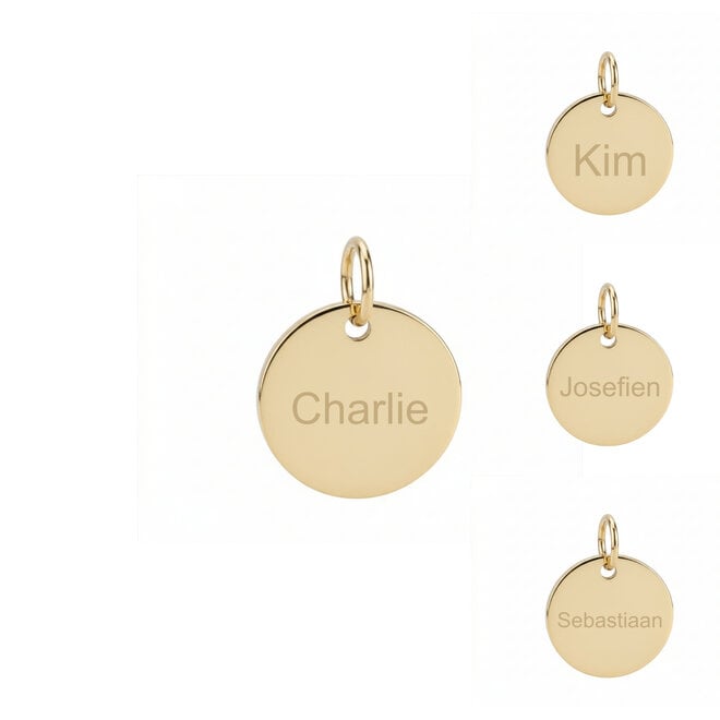 Gepersonaliseerde naam bedel coin goud
