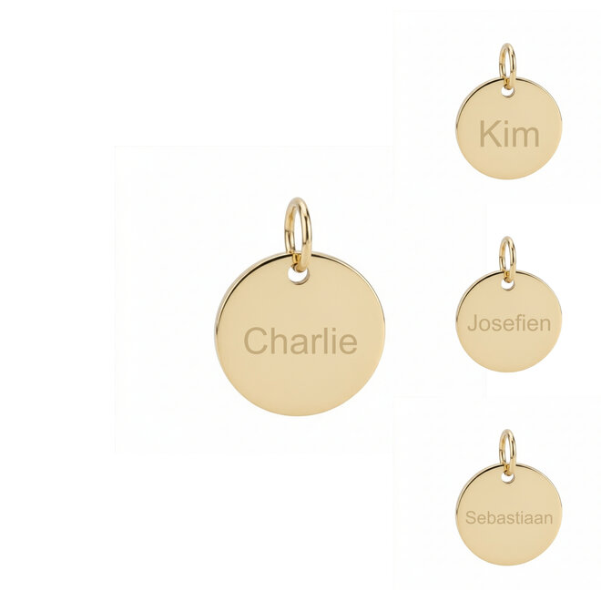 PRE ORDER Gepersonaliseerde naam bedel coin goud