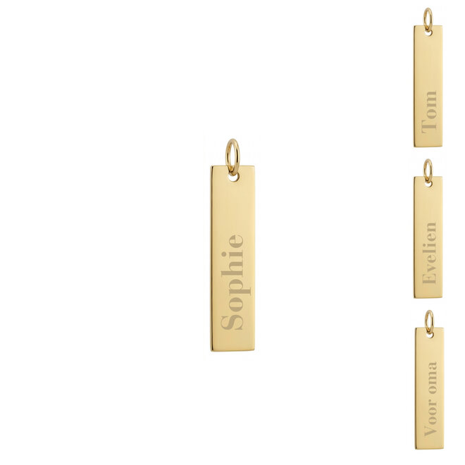 Gepersonaliseerde naam bedel bar goud