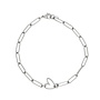 Armband chain big heart zilver