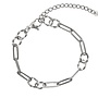 Armband chain big twisted zilver