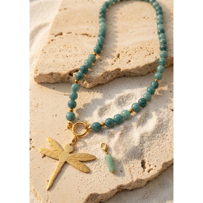 Ketting charlie groen 8mm goud