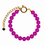 Armband charlie paars 8mm goud