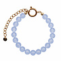 Armband charlie blauw 8mm goud