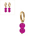 Oorringen charlie paars 8mm goud