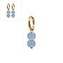 Oorringen charlie blauw 8mm goud