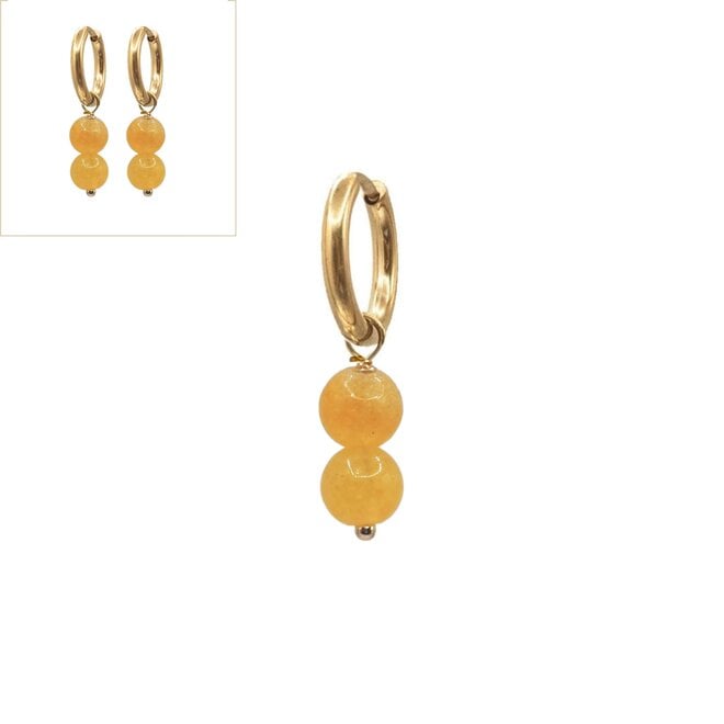 Oorringen charlie geel 8mm goud