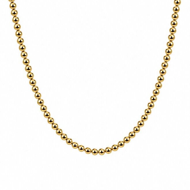 Ketting beads 4mm goud