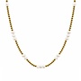 Ketting beads 3mm parel goud