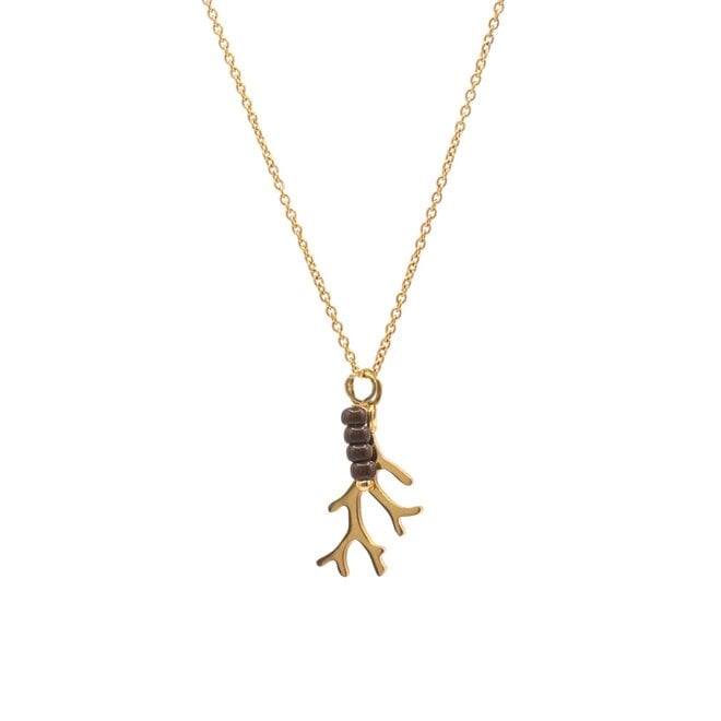 Ketting woodland bruin goud