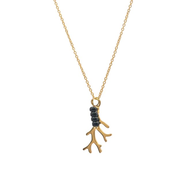 Ketting woodland zwart goud