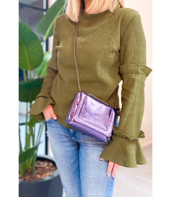 DWRS Label Spezia Metallic Bag Purple