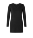 Base Level Curvy Anine Long Top Black