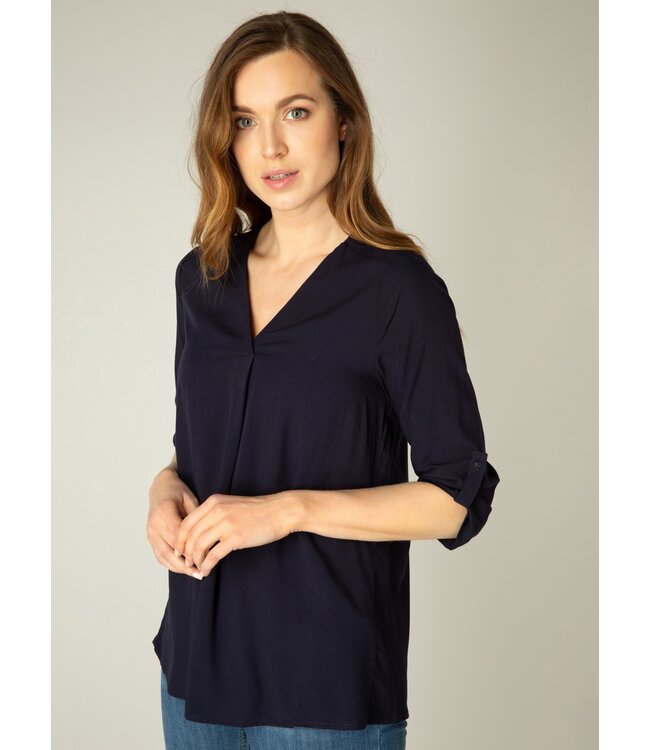 Base Level Yill Blouse Dark Blue