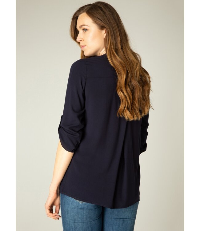 Base Level Yill Blouse Dark Blue