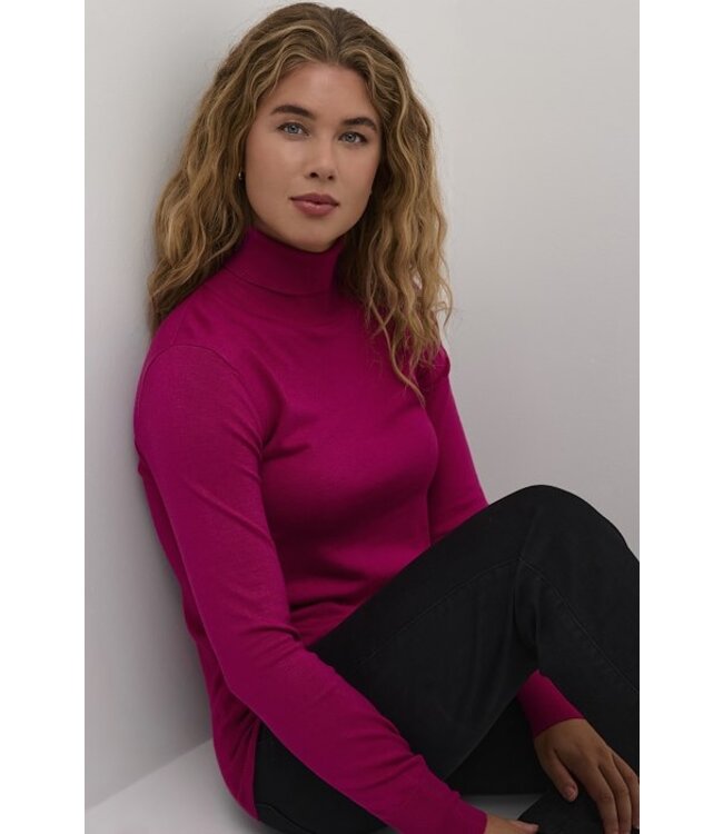 Kaffe Astrid Roll Neck Fuchsia