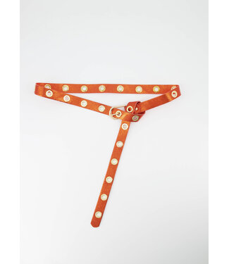 Avery Belt Metallic Orange - Gold