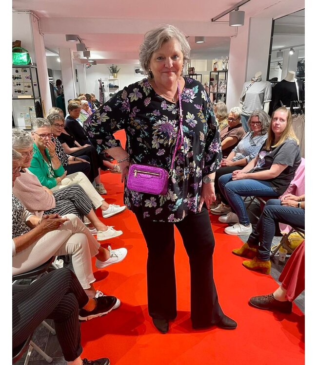 Shining Croco Bag Fuchsia