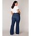 Base Level Curvy Yvana Flared Jeans Mid Blue