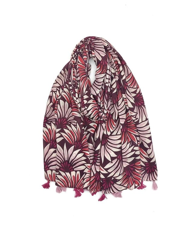 Flower Scarf Fuchsia