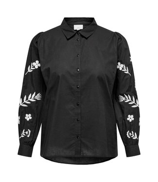 Only Carmakoma Only Carmakoma Zora Embroidery Blouse Black