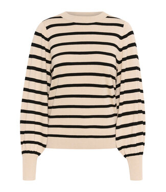 Kaffe Kaffe Mala Stripe Pullover Black