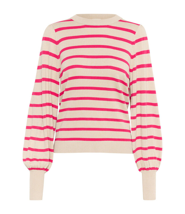 Kaffe Mala Stripe Pullover Virtual Pink