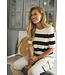 Kaffe Mala Stripe Pullover Turtledove Black