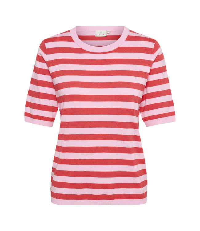 Kaffe Lizza Stripe Pullover Pink Mist