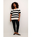 Kaffe Curve Malia Stripe Pullover Turtledove Black