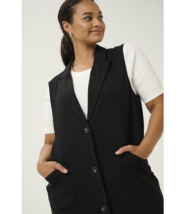Kaffe Curve Merla Long Waistcoat
