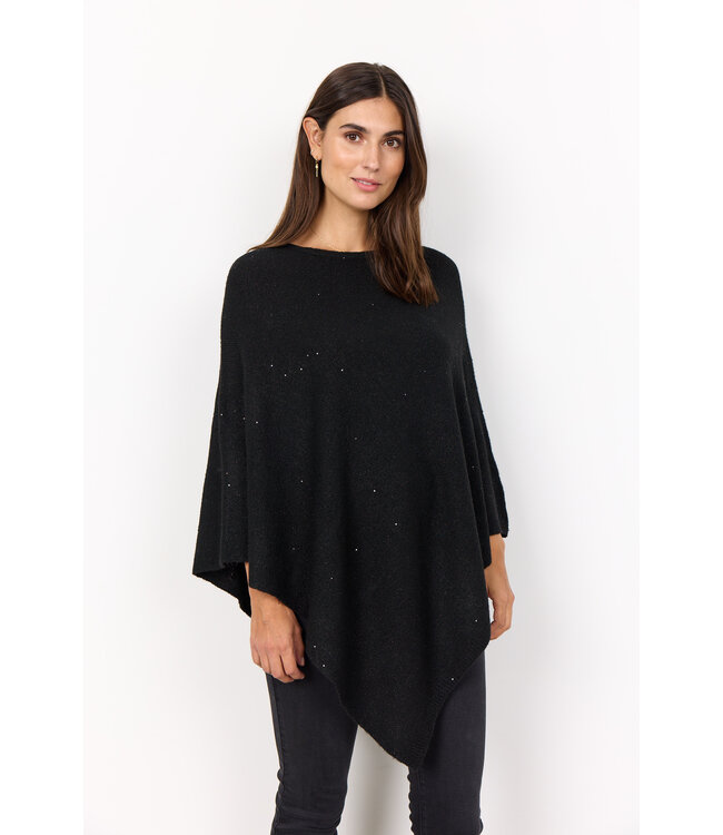 Soya Concept Naga Poncho Black