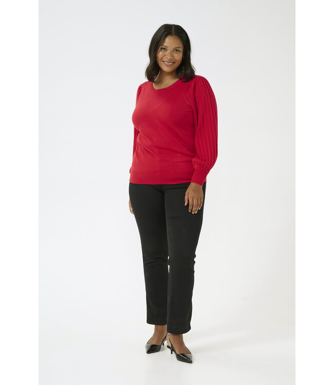 Kaffe Curve Loni Pullover Haute Red