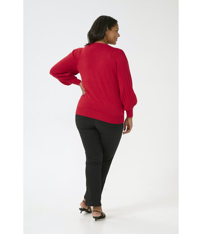 Kaffe Curve Loni Pullover Haute Red