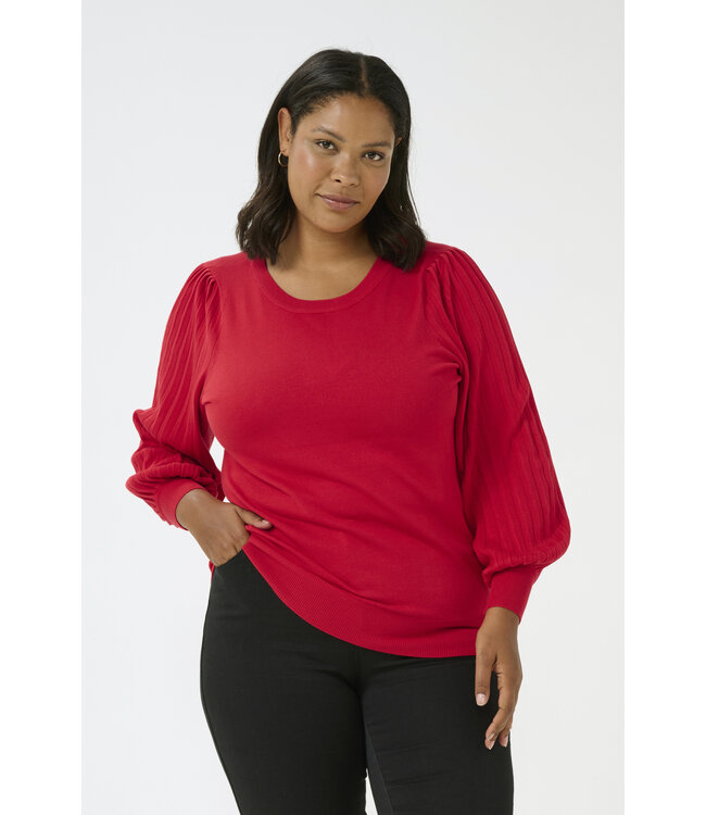 Kaffe Curve Loni Pullover Haute Red
