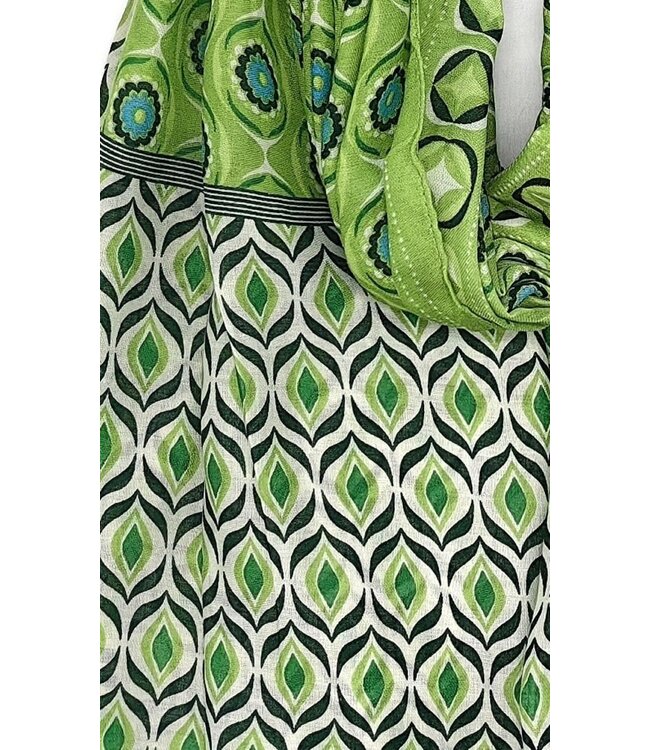 Tassel Scarf Lime Green