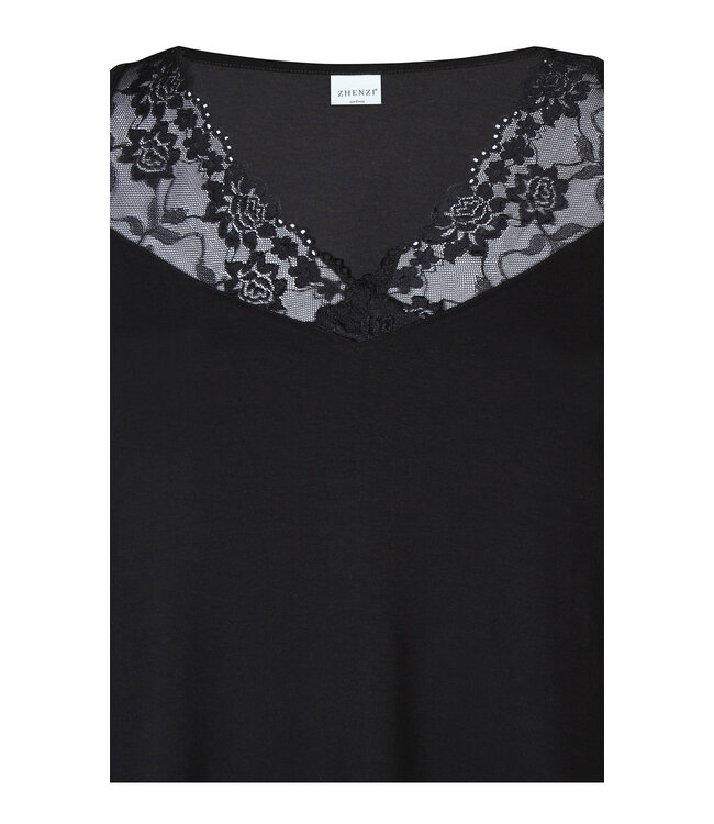 Zhenzi Kurs Black Lace Top