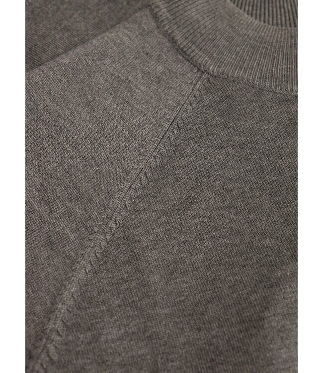 Yest Nanna Knit Top Dark Grey Melange