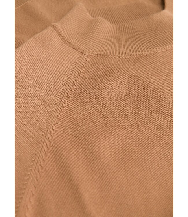 Yest Nanna Knit Top Dark Camel