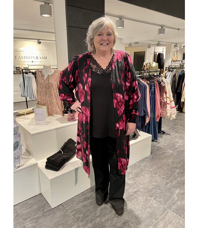 Zhenzi Kurs Black Lace Top