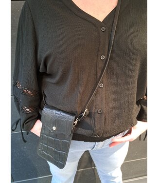 Mini Bag Loua Black Croco