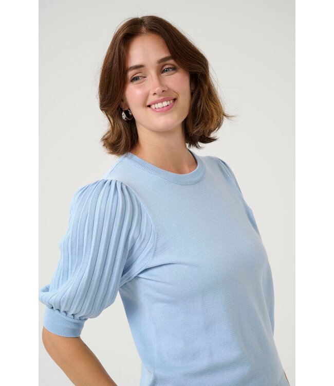 Kaffe Lone 1/2 Sleeve Pullover Soft Chambray