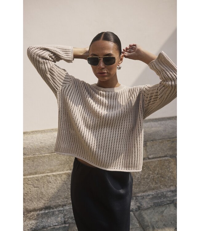 Kaffe Solar Pullover Feather Gray