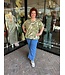 Zhenzi Macy Blouson Palm Leaf