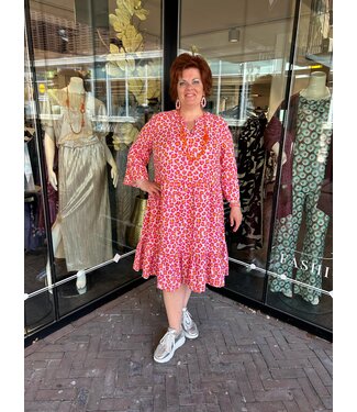 Only Carmakoma Only Carmakoma Thyra Dress Pink Leo