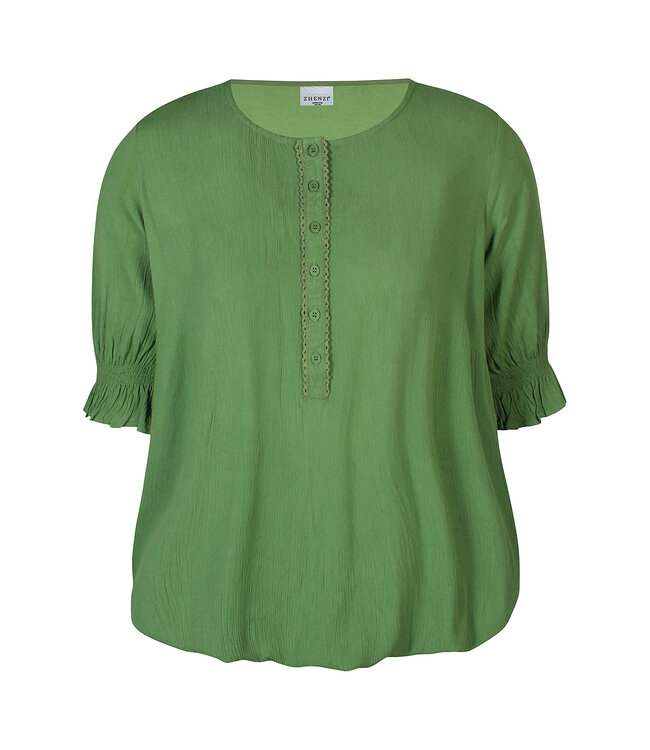 Zhenzi Luna Blouson Palm Leaf